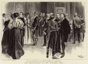 Der Rücktritt von Mr. Speaker Peel von Reginald Thomas Cleaver