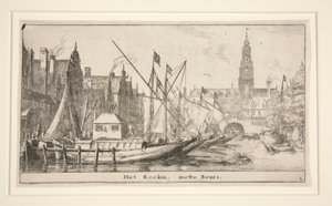 Das Rokin, mit der Börse von Reinier Nooms