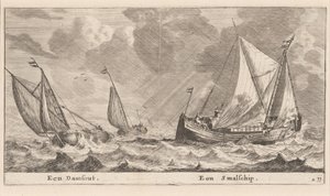 Eine Damschuit und ein "Smalschip" von Reinier Nooms, called Zeeman