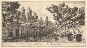 Der Garten von M. de Nue außerhalb des Vororts von S. Marceau bei Paris von Reinier Zeeman