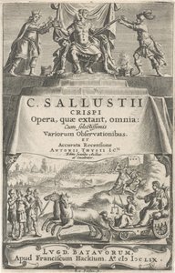 Ein Kaiser und Gerechtigkeit auf einem Triumphwagen
Titelblatt für: A. Thysius jr., Opera, quae extant, omnia, 1659