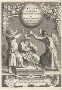 Minerva und zwei gefesselte Figuren