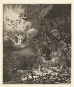 Verkündigung an die Hirten, 1634 von Rembrandt van Rijn