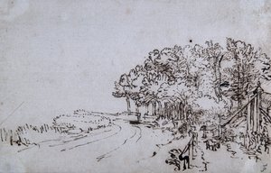 Wäldchen am Kopf des Amsteldijk bei Trompenburg, ca. 1649