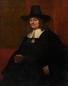 Porträt eines Mannes mit hohem Hut von Rembrandt Harmensz. van Rijn