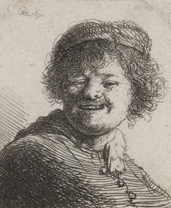 Rembrandt mit Mütze, lachend: Büste von Rembrandt van Rijn