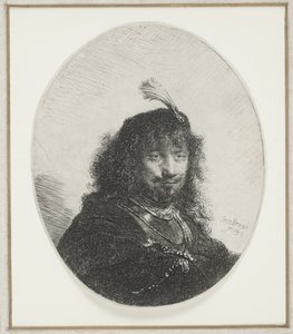 Rembrandt mit Federhut, 1634