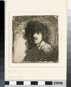 Selbstporträt ohne Kopfbedeckung: Büste, ca. 1629 von Rembrandt van Rijn