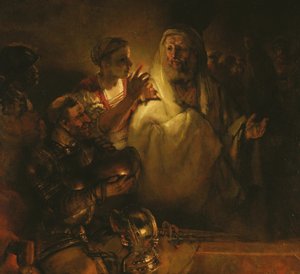 Die Verleugnung des Heiligen Petrus von Rembrandt van Rijn