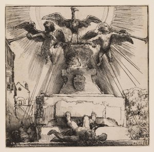 Der Phönix oder Die gestürzte Statue von Rembrandt Harmensz. van Rijn