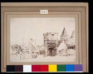 Das Rijnpoort in Rhenen in Gelderland, um 1649