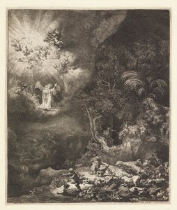 Verkündigung an die Hirten von Rembrandt van Rijn