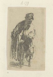 Bettler mit Holzbein