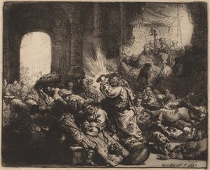 Christus vertreibt die Geldwechsler aus dem Tempel von Rembrandt van Rijn