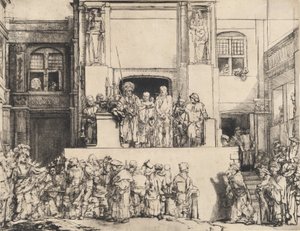 Christus dem Volk präsentiert: Querformatige Platte