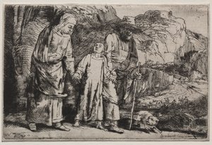 Christus kehrt mit seinen Eltern aus dem Tempel zurück, 1654 von Rembrandt van Rijn