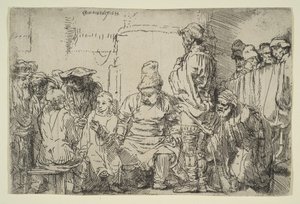 Christus sitzend, disputierend mit den Doktoren, 1654