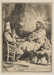Christus in Emmaus: Die kleinere Platte, 1634