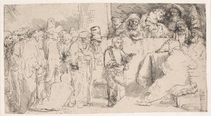 Christus im Streitgespräch mit den Gelehrten: eine Skizze von Rembrandt van Rijn