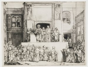 Christus dem Volk präsentiert: querformatige Platte