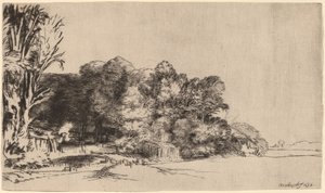 Baumgruppe mit Aussicht von Rembrandt van Rijn