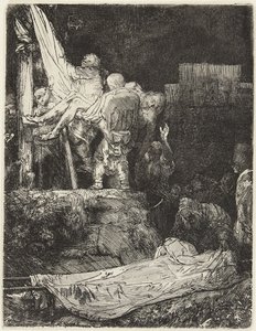 Abnahme vom Kreuz bei Fackellicht von Rembrandt van Rijn