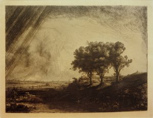 Die Landschaft mit den drei Bäumen