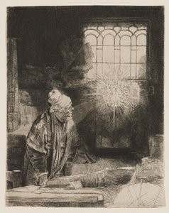 Faust (Der Gelehrte in seinem Studierzimmer) von Rembrandt van Rijn