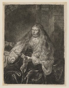 Mädchen mit Haaren, die auf ihre Schultern fallen