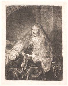 Mädchen mit Haaren, die auf ihre Schultern fallen (die "große jüdische Braut")