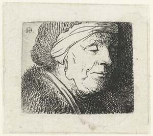 Kopf einer alten Frau von Rembrandt van Rijn