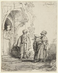 Jakob und Laban? von Rembrandt van Rijn
