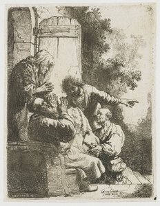 Josephs Mantel wird zu Jakob gebracht von Rembrandt van Rijn