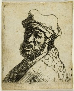 Schreiender Mann, Dreiviertelansicht links: Büste von Rembrandt van Rijn