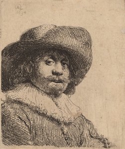 Mann mit breitkrempigem Hut, möglicherweise 1638