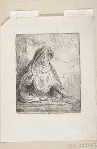 Schmerzhafte Muttergottes mit den Werkzeugen der Passion von Rembrandt van Rijn