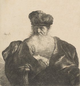 Alter Mann mit Bart, Pelzmütze und Samtmantel, ca. 1631
