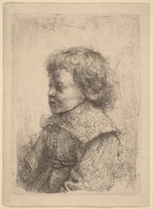 Porträt eines Jungen im Profil von Rembrandt van Rijn