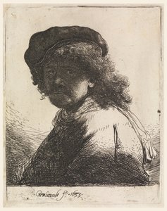 Rembrandt mit Mütze und Schal