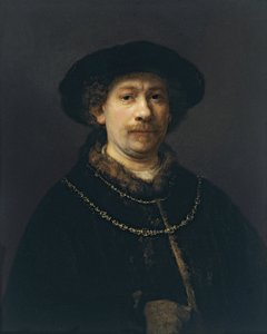 Selbstporträt mit Barett und zwei Goldketten, ca. 1642