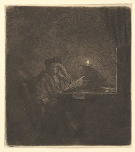 Student an einem Tisch bei Kerzenlicht, ca. 1642