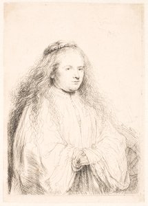 Studie von Saskia als St. Katharina (die "kleine jüdische Braut")