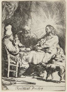 Abendmahl in Emmaus (kleine Platte)