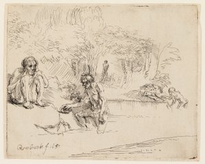 Die Badenden von Rembrandt van Rijn