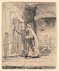 Die Blindheit des Tobit: Die größere Platte von Rembrandt van Rijn