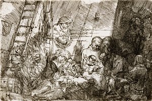 Die Beschneidung im Stall, 1654
