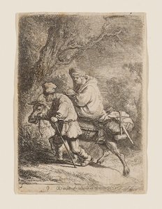 Die Flucht nach Ägypten von Rembrandt van Rijn