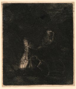 Die Flucht nach Ägypten: Ein Nachtstück von Rembrandt van Rijn