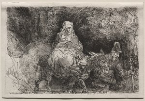 Die Flucht nach Ägypten: Überquerung eines Baches, 1654