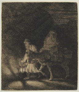 Die Flucht nach Ägypten: ein Nachtstück, 1651 von Rembrandt van Rijn
